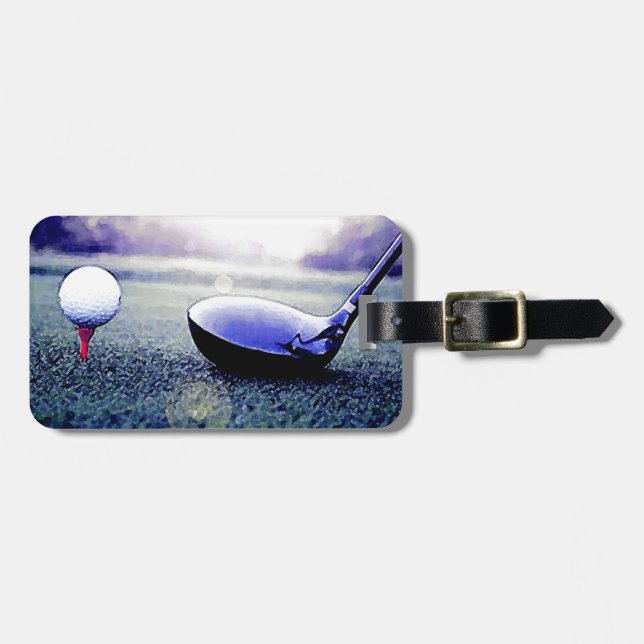 Golf Artwork Gepäckanhänger (Vorderseite horizontal)