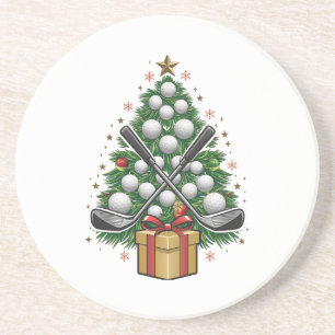 Golf-Ausrüstung Weihnachtsbaum Weihnachten Golf Getränkeuntersetzer