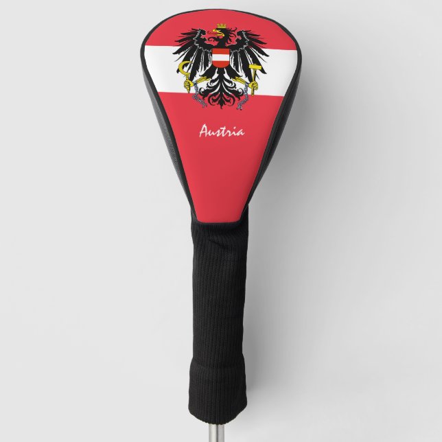 Golf Austria & Austrian Flag / Golf Clubs Abdeckun Golf Headcover (Vorderseite)