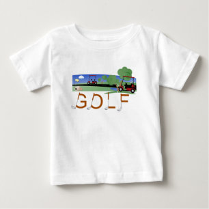 Golf avec des T-shirts et des cadeaux de chariots