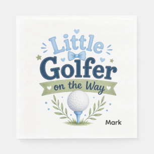 Golf Baby Boy Golfball Wasserfarben Serviette