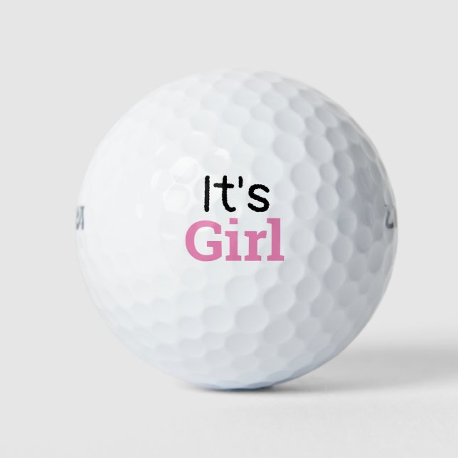 Golf Baby Dusche Es ist Mädchen Golf Bälle (Vorderseite)