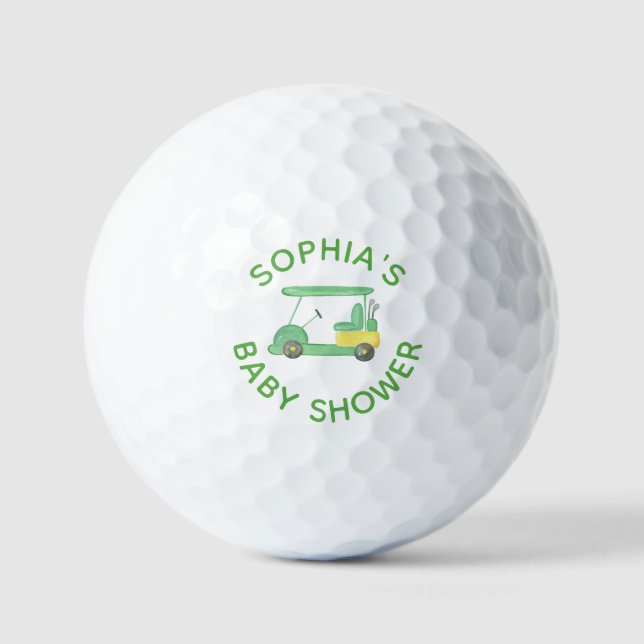 Golf Baby Dusche Personalisierte Golfbälle (Vorderseite)