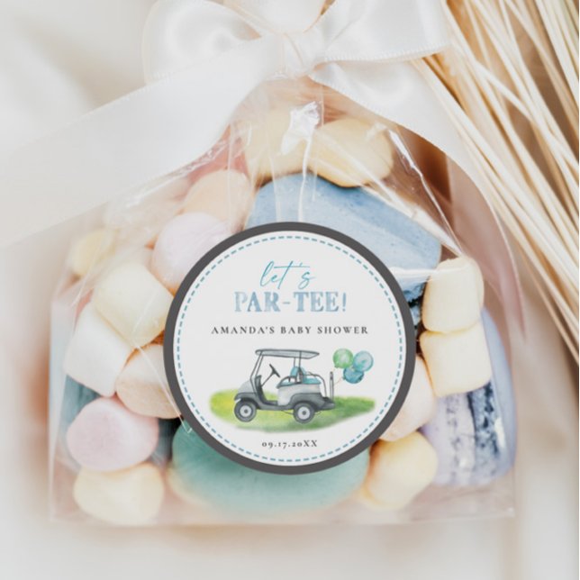 Golf Baby Dusche Runder Aufkleber (Von Creator hochgeladen)