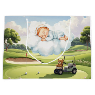 Golf-Baby-Junge auf dem Golfplatz  Große Geschenktüte