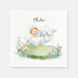 Golf-Baby-Junge auf Putting-Green Serviette
