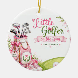 Golf-Baby-Party für Mädchen Keramik Ornament