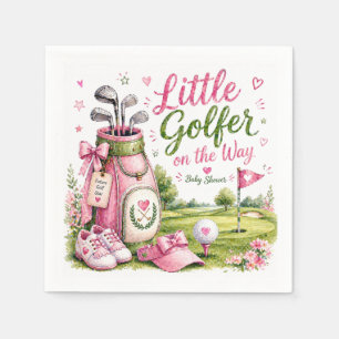 Golf-Baby-Party Mädchen-Golferin ist unterwegs Serviette