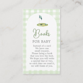 Golf Baby Shower Books for Baby Card Begleitkarte