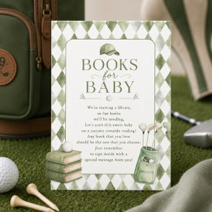 Golf-Baby-Shower-Bücher für Baby-Karte Begleitkarte