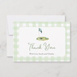 Golf  Baby Shower Thank You Card Dankeskarte