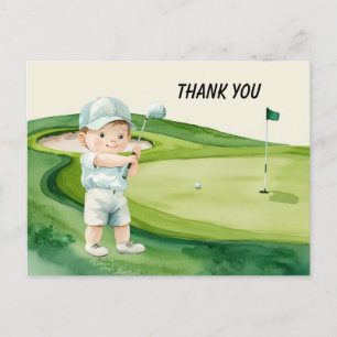 Golf-Baby-Shower Thema Junge Postkarte