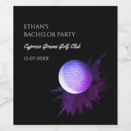 Golf Bachelor Party Golfing Golfer Minimal Stilvol Weinetikett