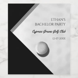 Golf Bachelor Party Golfing Golfer Minimal Stilvol Weinetikett