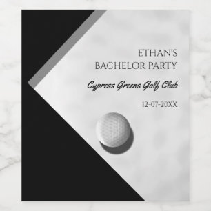 Golf Bachelor Party Golfing Golfer Minimal Stilvol Weinetikett