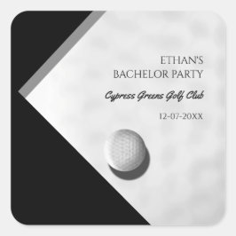 Golf Bachelor Party - Golftrip Classic Stilvoll Quadratischer Aufkleber