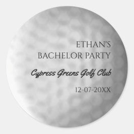 Golf Bachelor Party - Golftrip Classic Stilvoll Runder Aufkleber