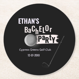 Golf Bachelor Party - Golftrip Runder Pappuntersetzer