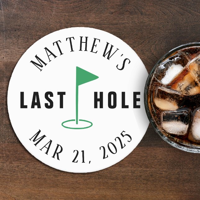 Golf Bachelor Party Letztes Loch Runder Pappuntersetzer (Von Creator hochgeladen)