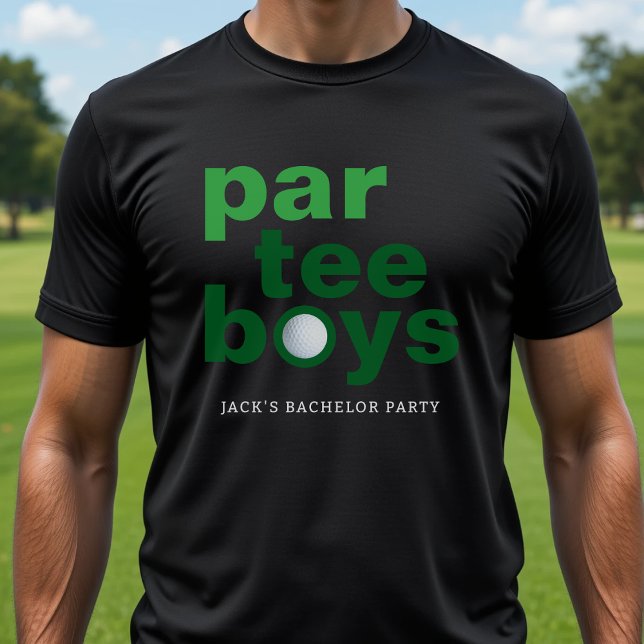 Golf Bachelor Party Par T-Shirt Boys Black (Golf Bachelor Party Par Tee Boys Black shirt)