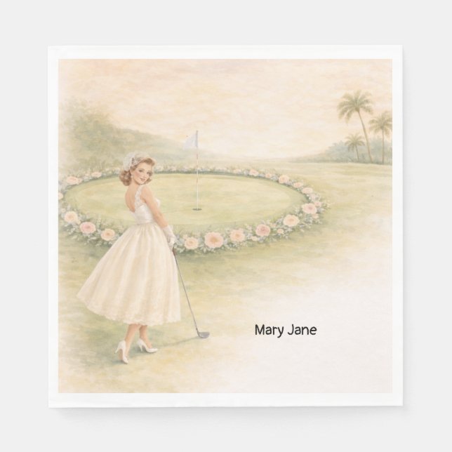 Golf Bachelorette Party Napkins  Serviette (Vorderseite)