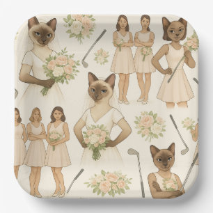 Golf Bachelorette Team Birde Pappteller