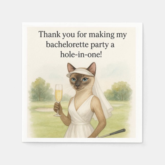 Golf Bachelorette Vielen Dank für Ihr Interesse an Serviette (Vorderseite)