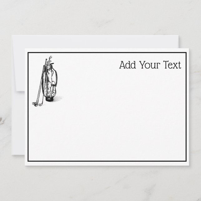 Golf Bag Golf Clubs Black (Vorderseite)