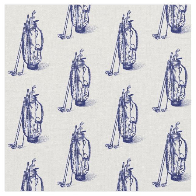 Golf Bag Golf Clubs Blue Stoff (Nahaufnahme)