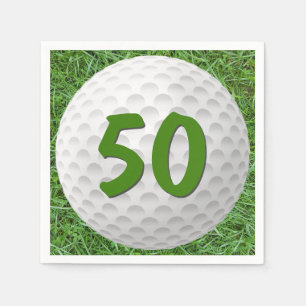 Golf Ball 50. Geburtstag Napkins Serviette