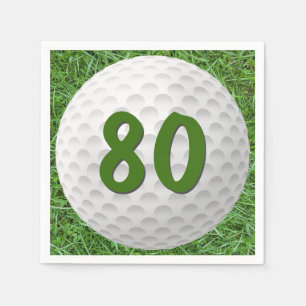 Golf Ball 80. Geburtstag Napkins Serviette