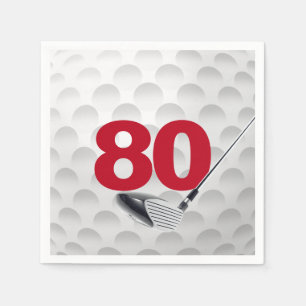 Golf Ball 80. Geburtstag Serviette