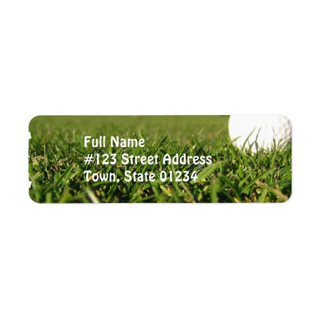Golf Ball auf Course Mailing Labels (Vorne)