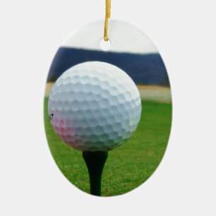 Golf Ball auf dem Golfplatz Keramik Ornament