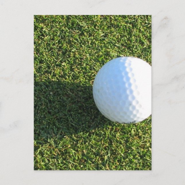 Golf Ball auf Golf Green Postcard Postkarte (Vorderseite)
