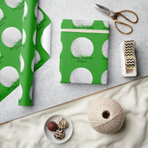 Golf Ball auf Gras Geschenkpapier