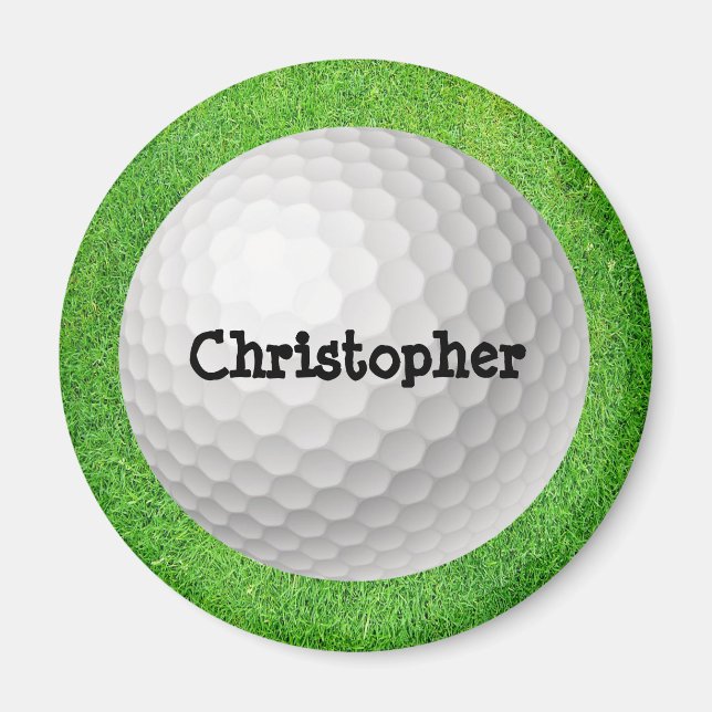 Golf Ball auf Green Magnet (Vorne)
