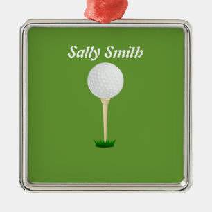 Golf Ball auf T Green Ornament
