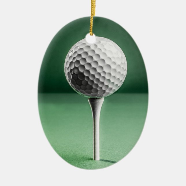 Golf Ball auf T-Shirt Keramik Dekoration (Vorne)