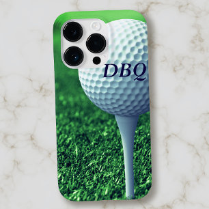 Golf Ball auf T-Shirt Moderne Monogram Golfer Phon Case-Mate iPhone 14 Pro Hülle