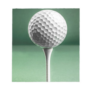 Golf-Ball auf T-Shirt Notizblock