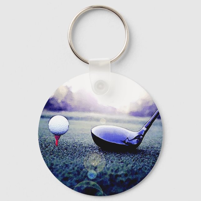 Golf Ball & Bat Schlüsselanhänger (Vorderseite)