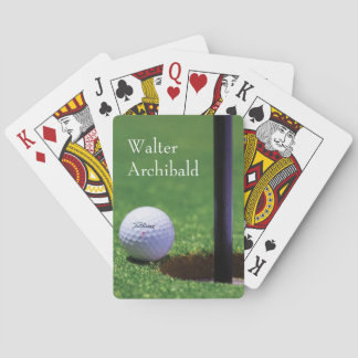Golf Ball beinahe in einem Loch-in-One Persönlich  Spielkarten
