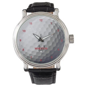 Golf-Ball-Beschaffenheits-personalisiertes Armbanduhr
