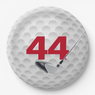 Golf Ball Design 44. Geburtstag Pappteller