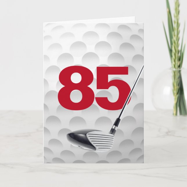 Golf Ball Design 85. Geburtstag Karte (Vorderseite)
