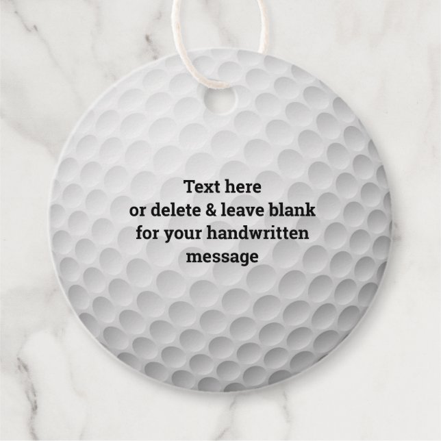 Golf Ball Design Fevor Card Geschenkanhänger (Vorderseite)