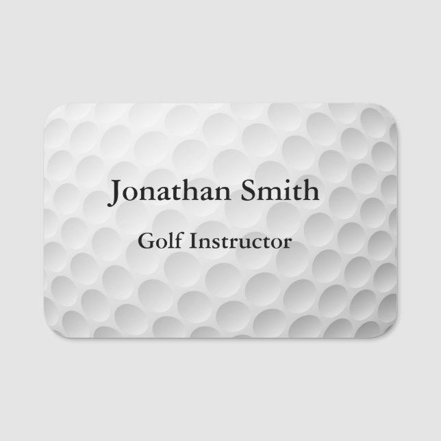 Golf Ball Design Name Tag Namensschild (Vorderseite)