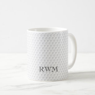 Golf Ball Dimples Classic INITIALS Sports Golfer Kaffeetasse
