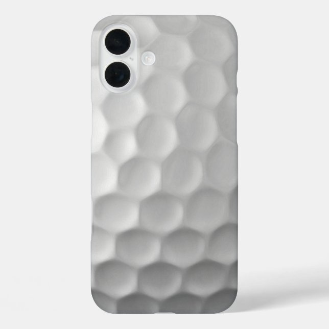 Golf Ball Dimples Muster Textur iPhone 16 Plus Hülle (Rückseite)
